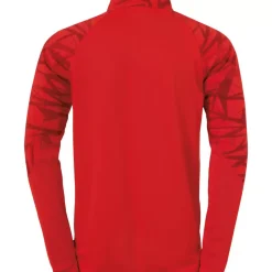 Discount uhlsport Goal 25 1/4 Zip Top Rouge/Blanc