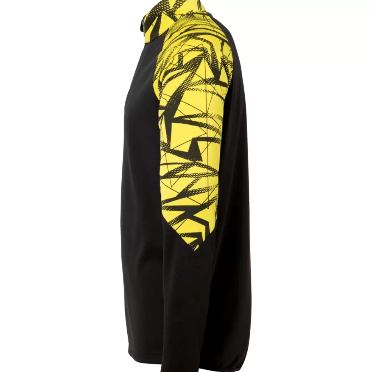 Outlet uhlsport Goal 25 1/4 Zip Top Noir/Jaune Citron