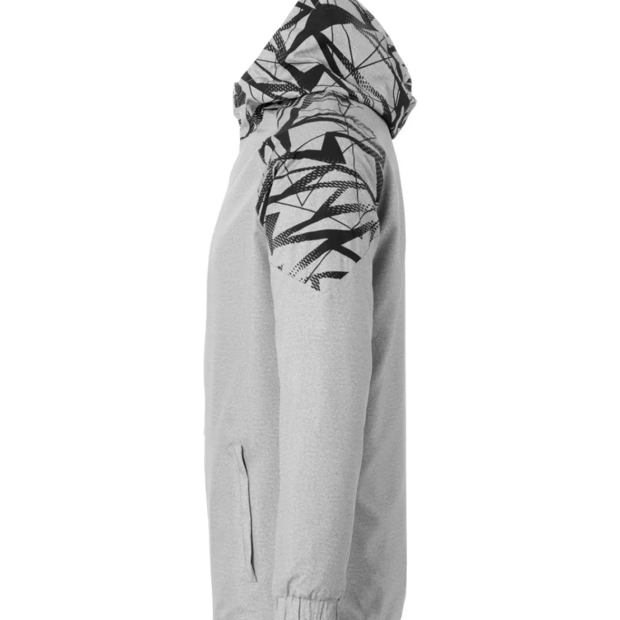 New uhlsport Goal 25 Evo Woven Hood Jacket Gris Fonce Chine/Noir