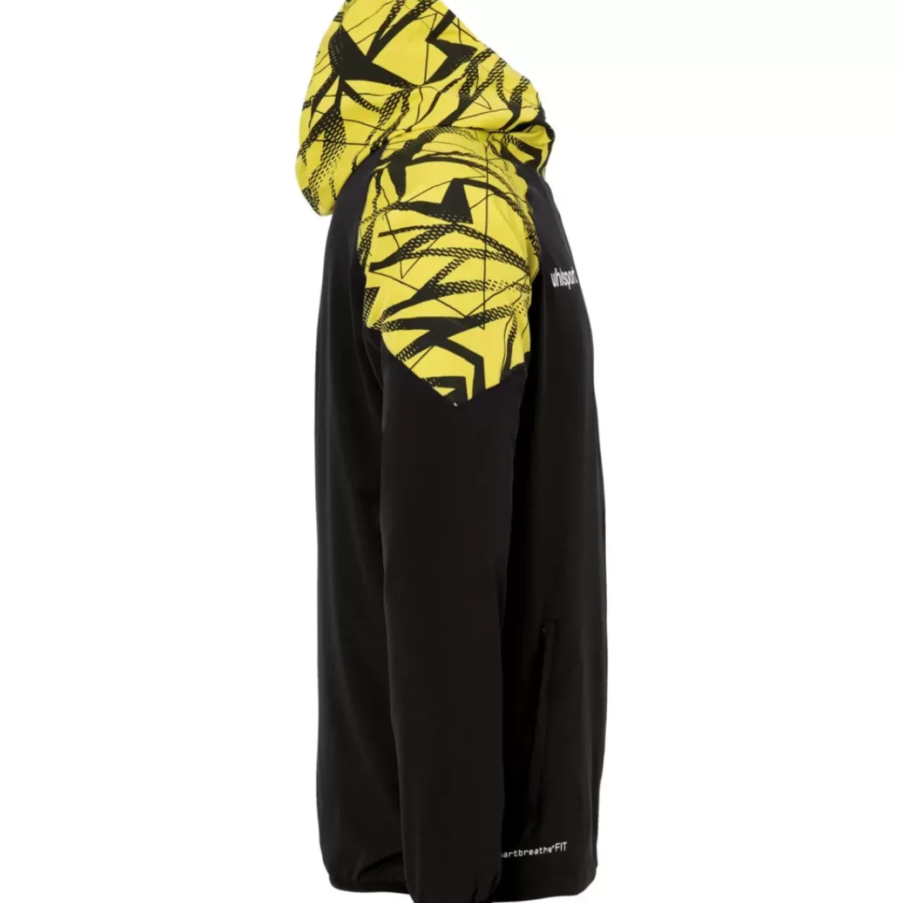 uhlsport Goal 25 Evo Woven Hood Jacket Noir/Jaune Citron
