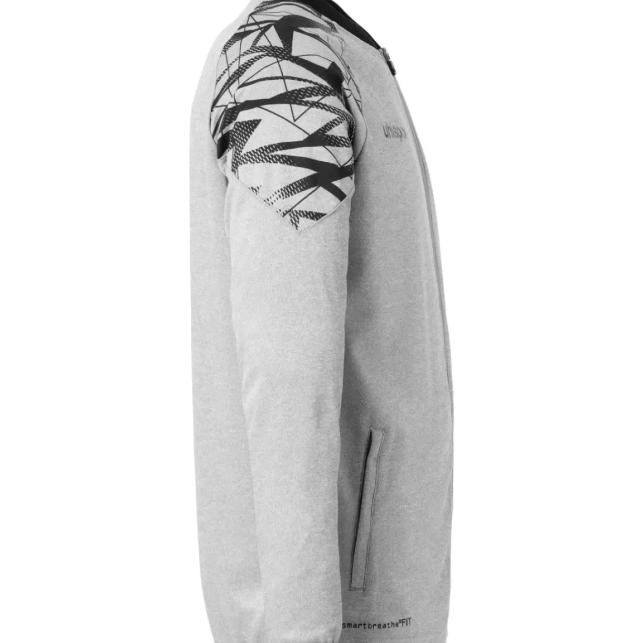 Outlet uhlsport Goal 25 Poly Jacke Gris Fonce Chine/Noir