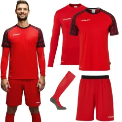 Discount uhlsport Reaction Goalkeeper Set Rouge/Noir