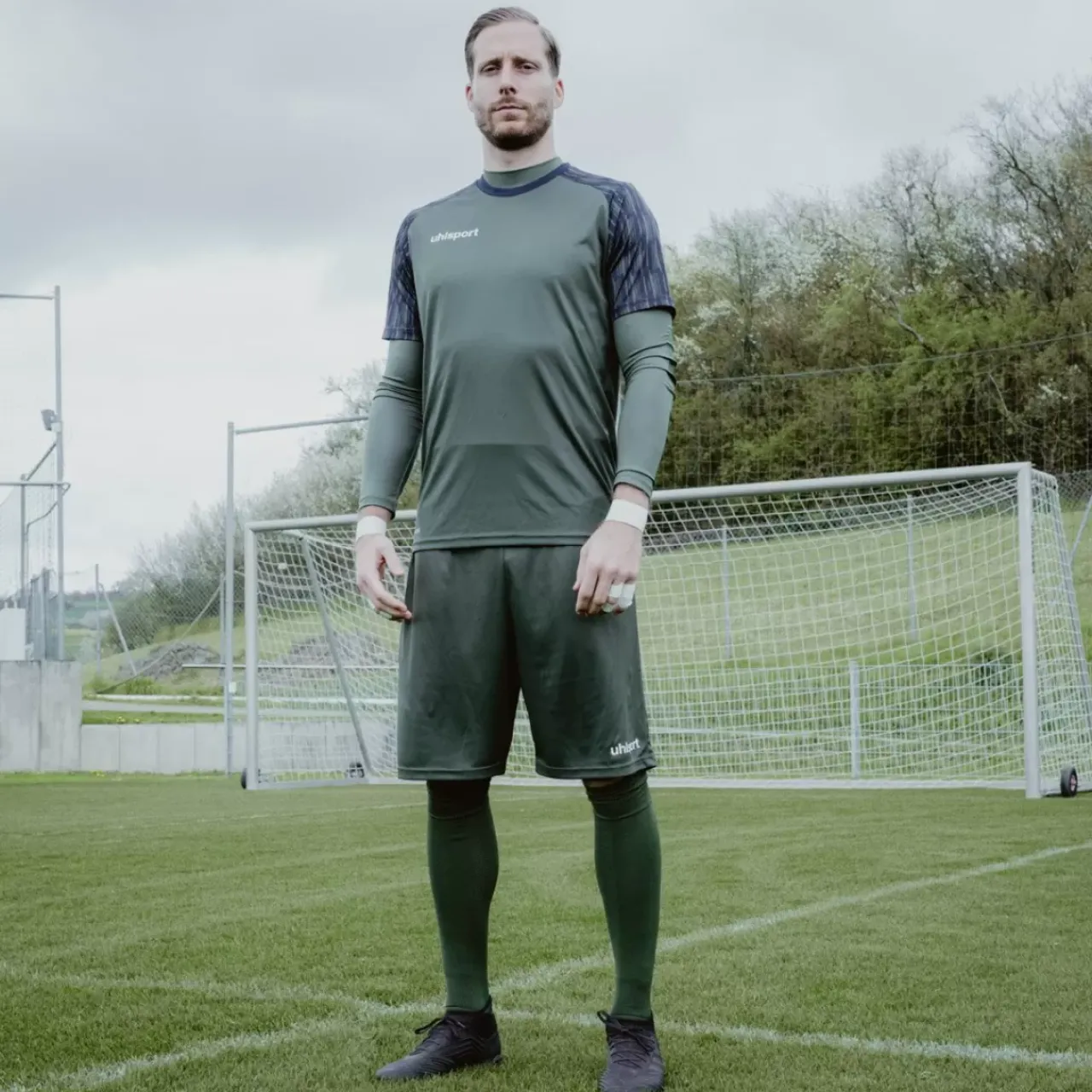 Outlet uhlsport Reaction Goalkeeper Set Dark Olive/Marine