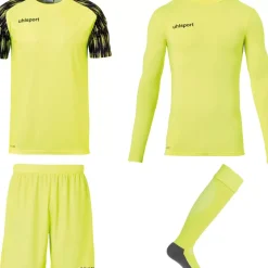 Outlet uhlsport Reaction Goalkeeper Set Jaune Fluo/Noir