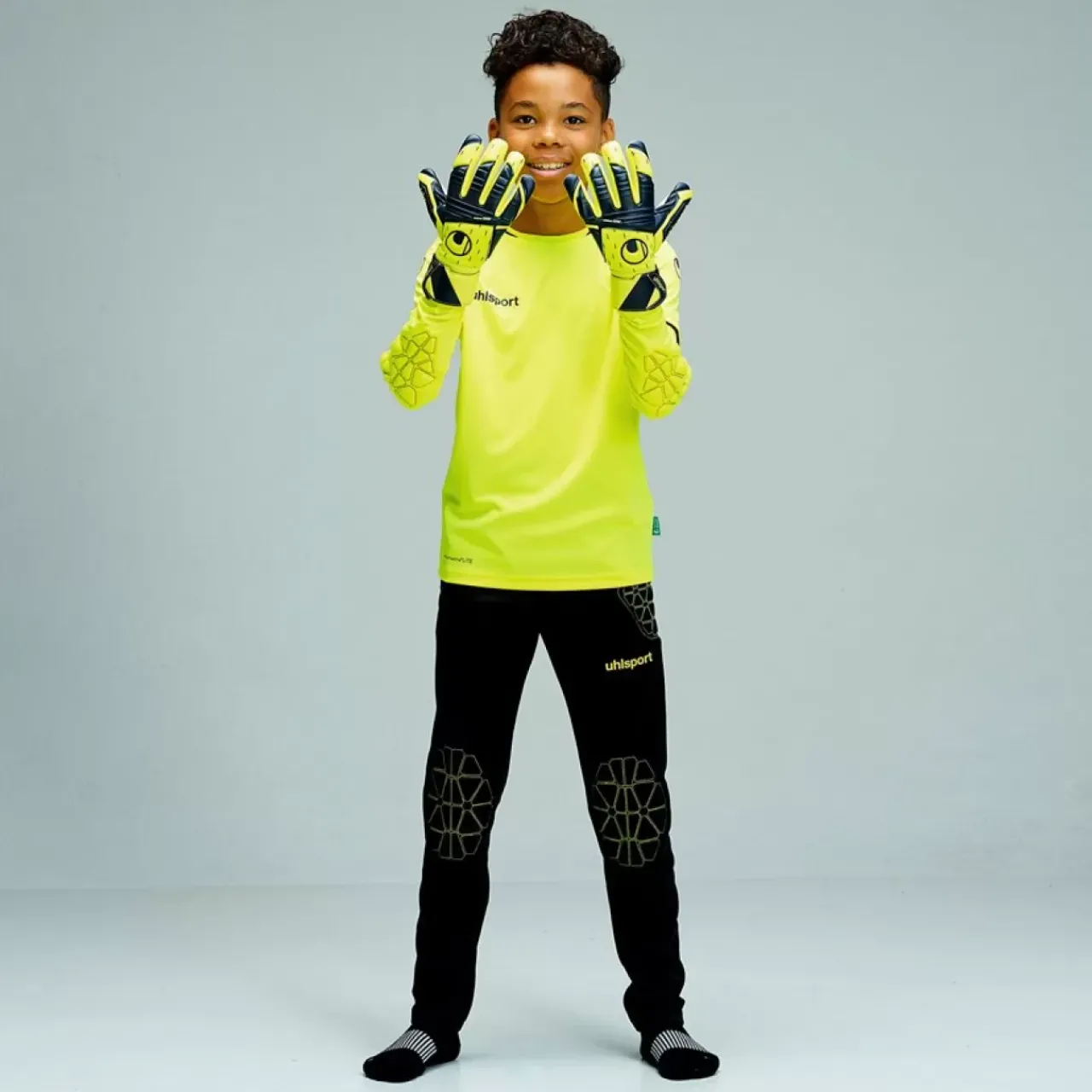 New uhlsport Save Goalkeeper Set Junior Jaune Fluo/Noir