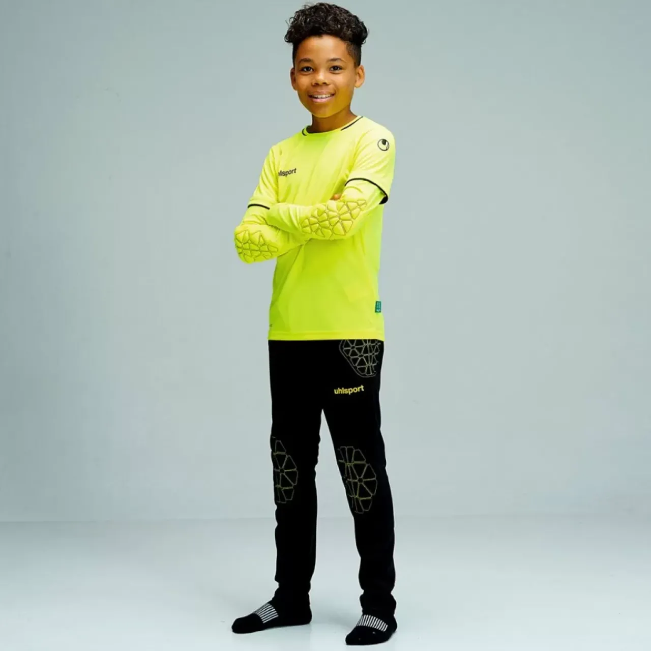 New uhlsport Save Goalkeeper Set Junior Jaune Fluo/Noir