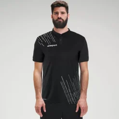 Outlet uhlsport Score 26 Poly Polo Noir/Blanc