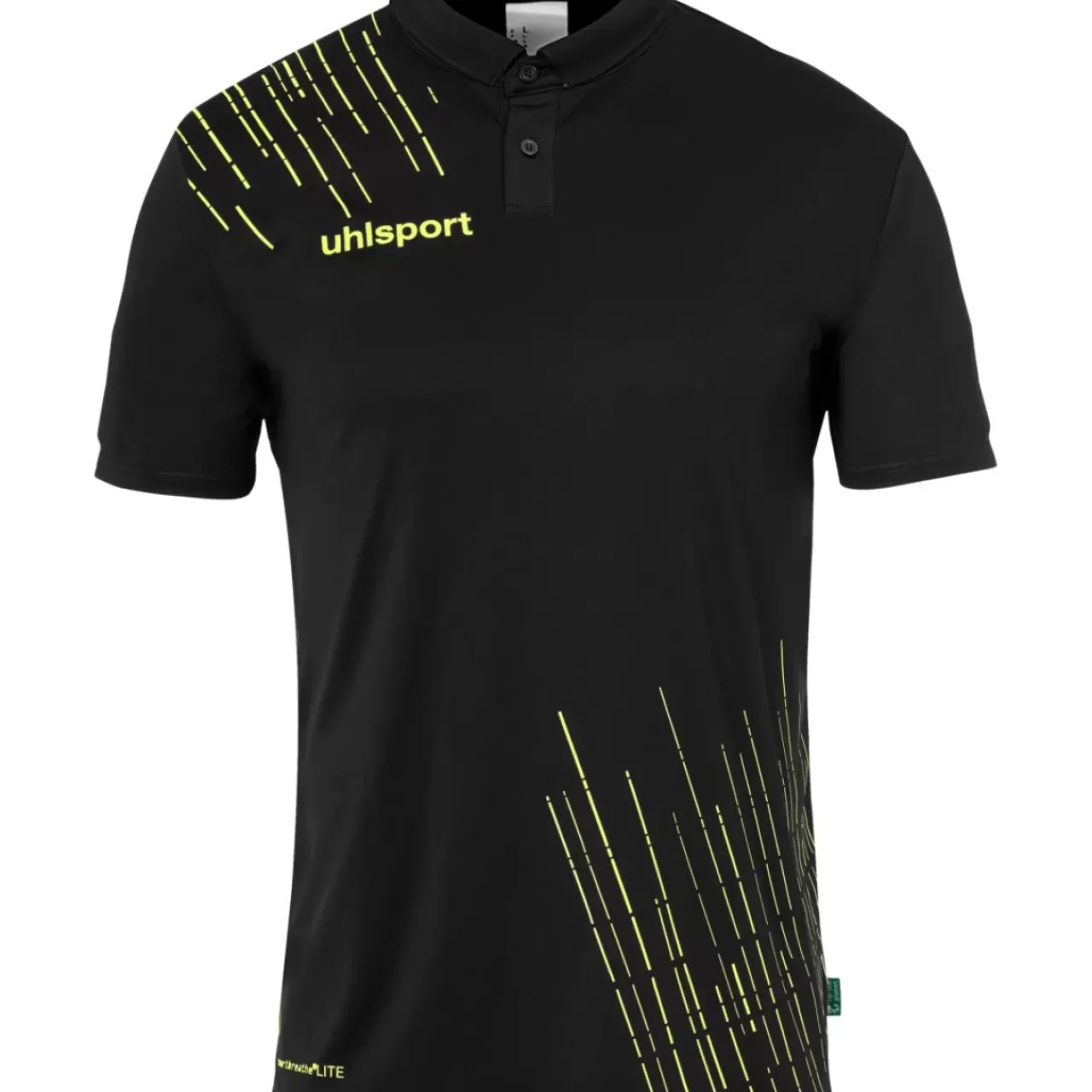 Clearance uhlsport Score 26 Poly Polo Noir/Jaune Citron