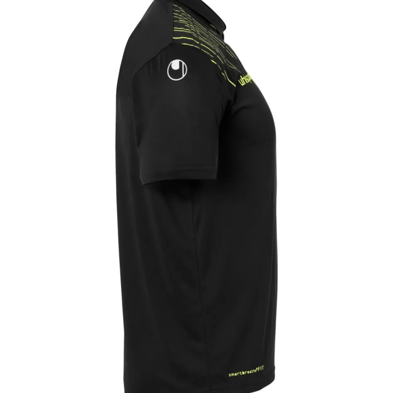 Clearance uhlsport Score 26 Poly Polo Noir/Jaune Citron