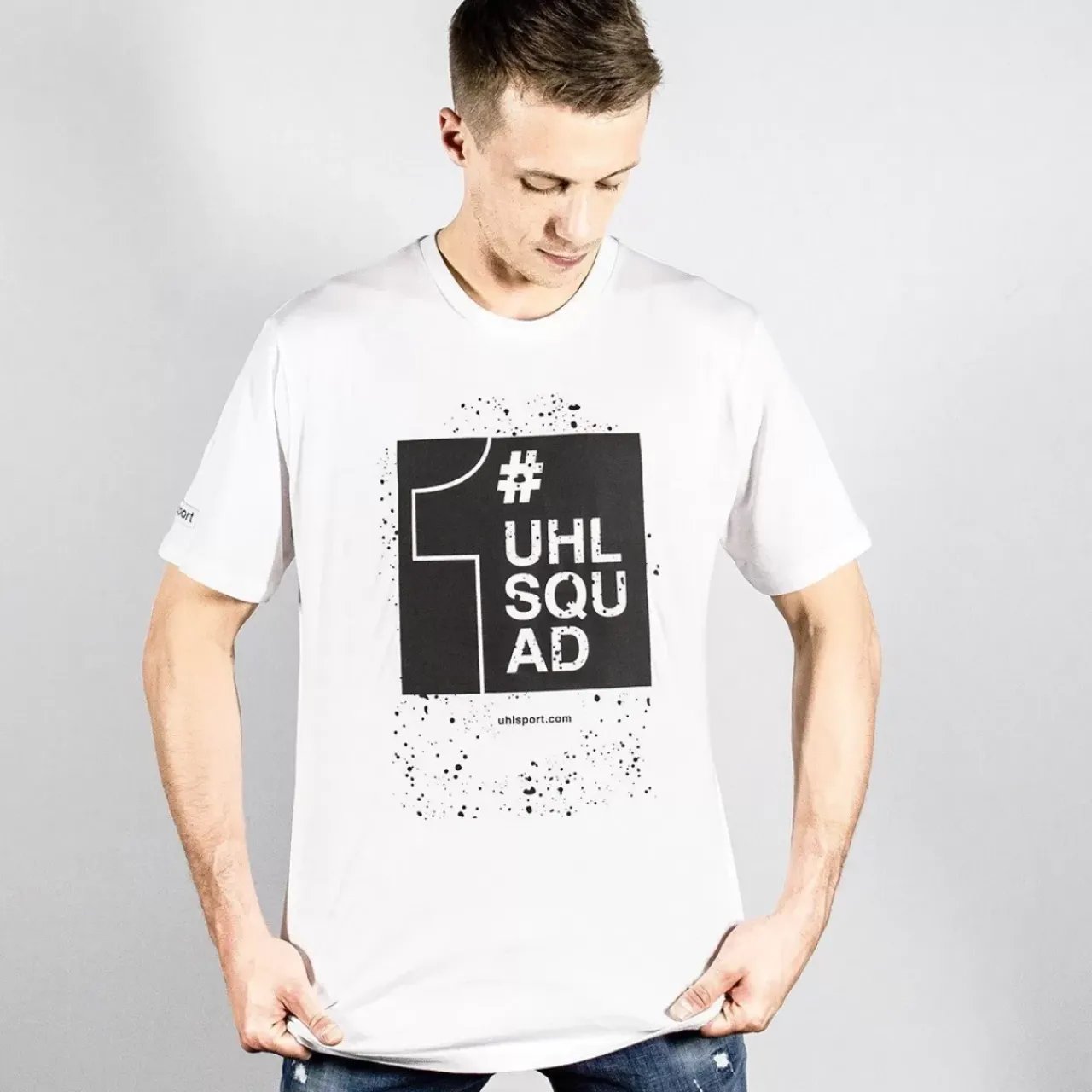 Hot uhlsport T-Shirt Promotionnel De Gardien #Uhlsquad Blanc/Noir